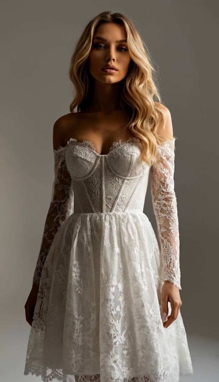 Кружевное мини