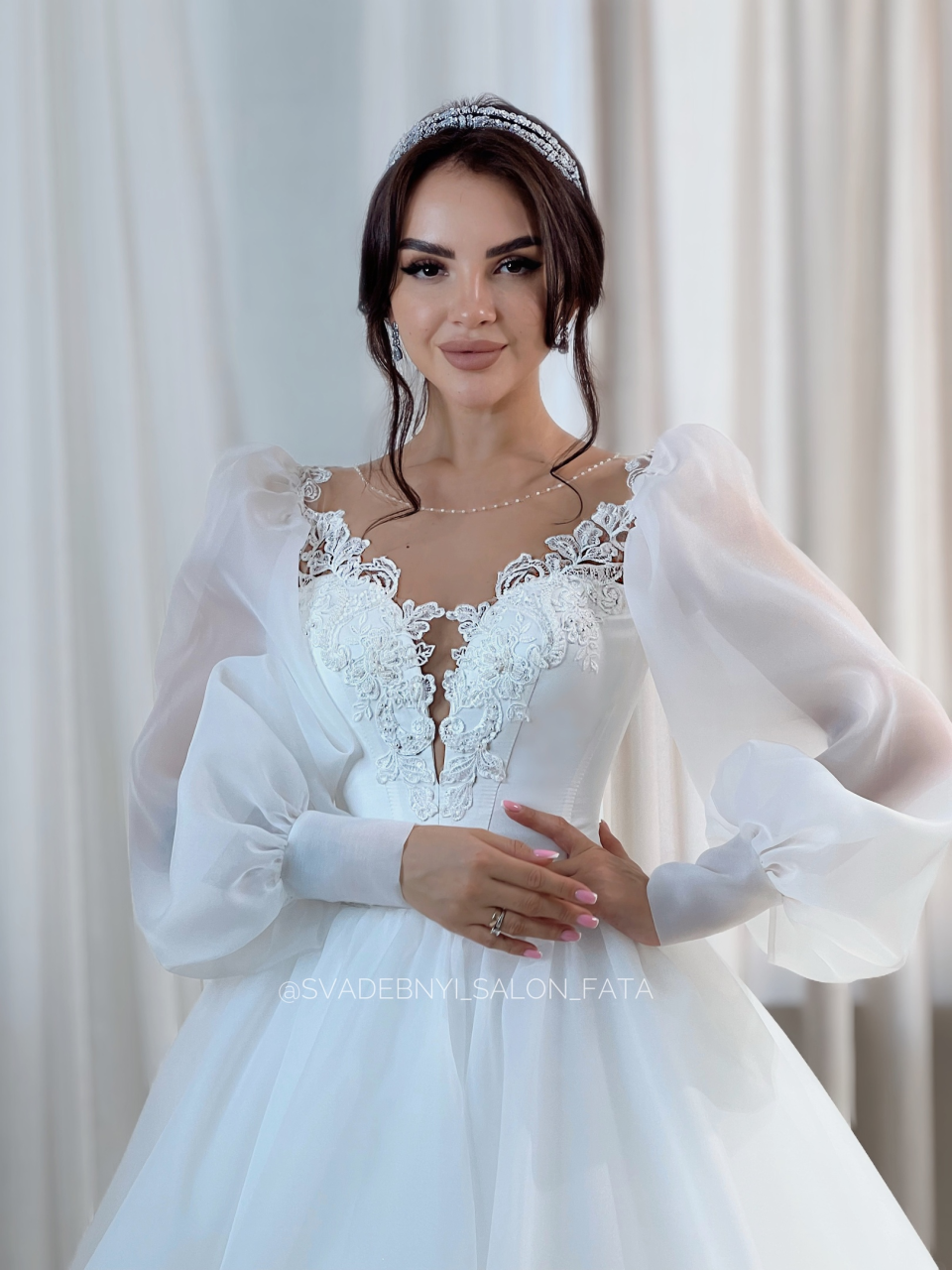 Органза с кружевом